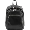 2 Compartments Leather Backpack
