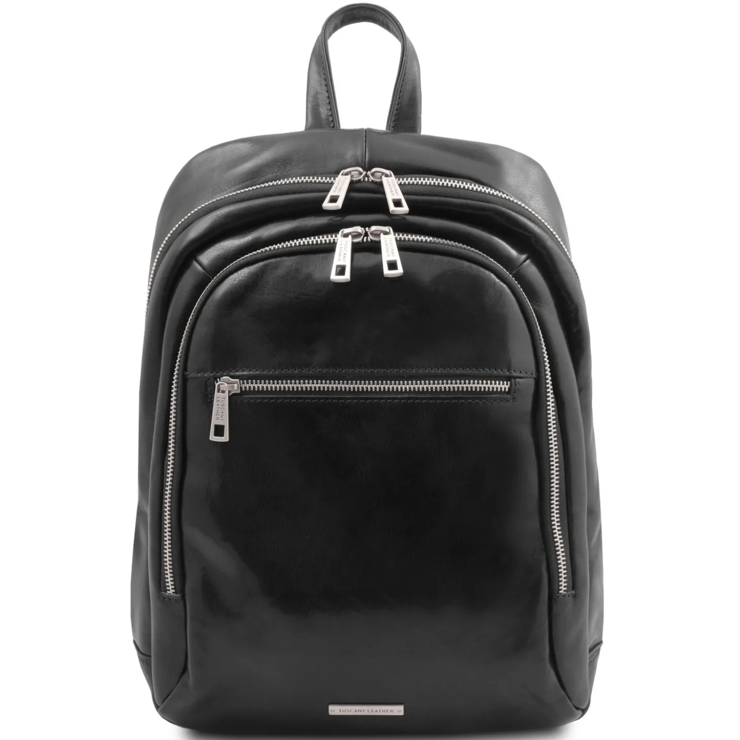 2 Compartments Leather Backpack