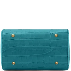 Croc Print Leather Duffle bag