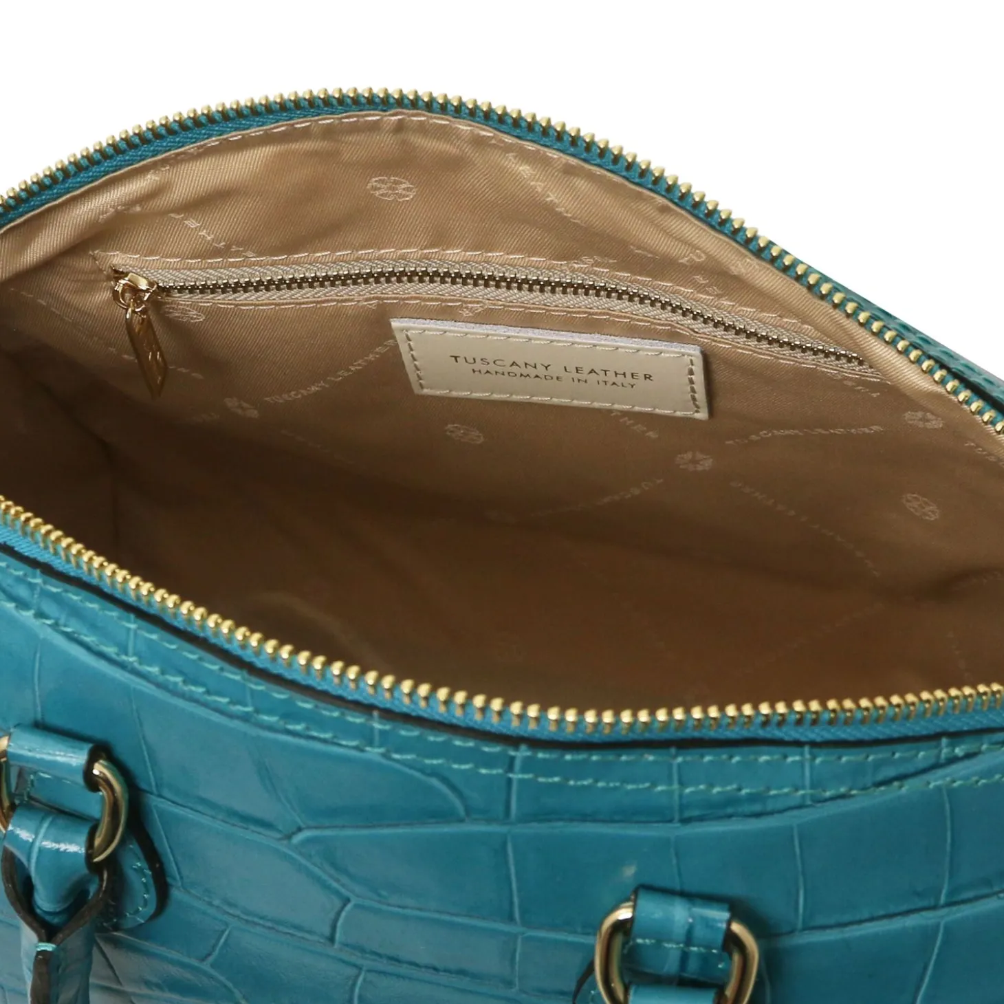 Croc Print Leather Duffle bag