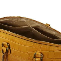 Croc Print Leather Duffle bag