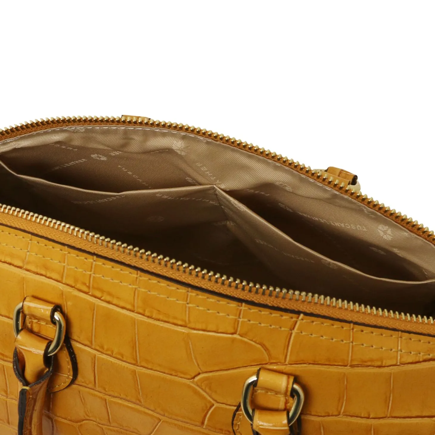 Croc Print Leather Duffle bag