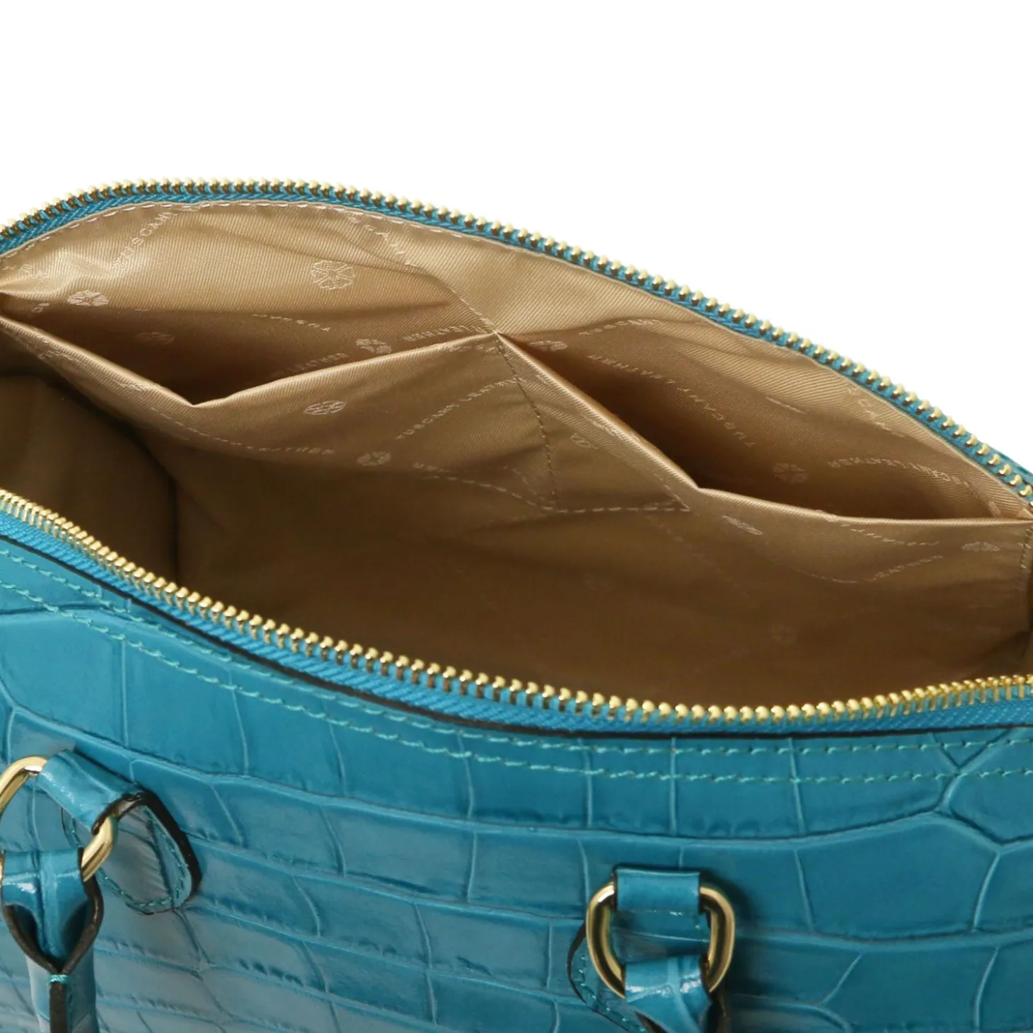 Croc Print Leather Duffle bag
