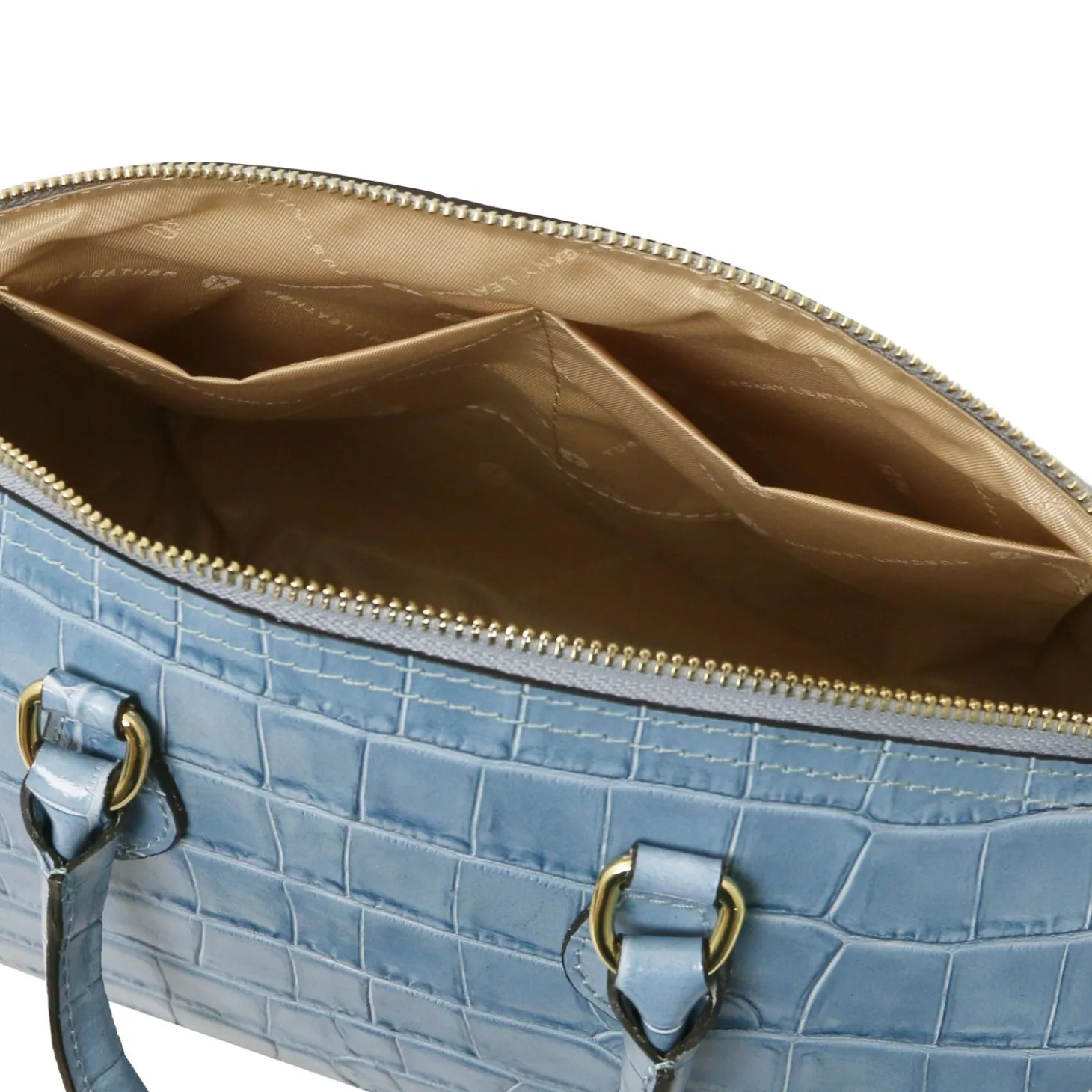Croc Print Leather Duffle bag