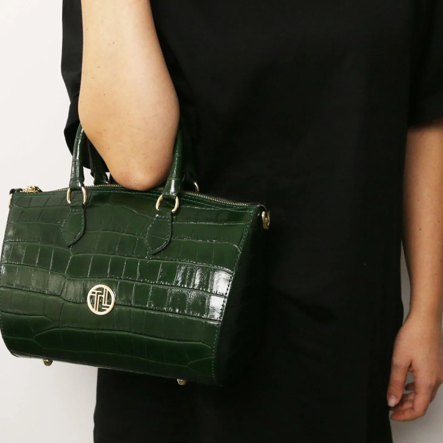 Croc Print Leather Duffle bag