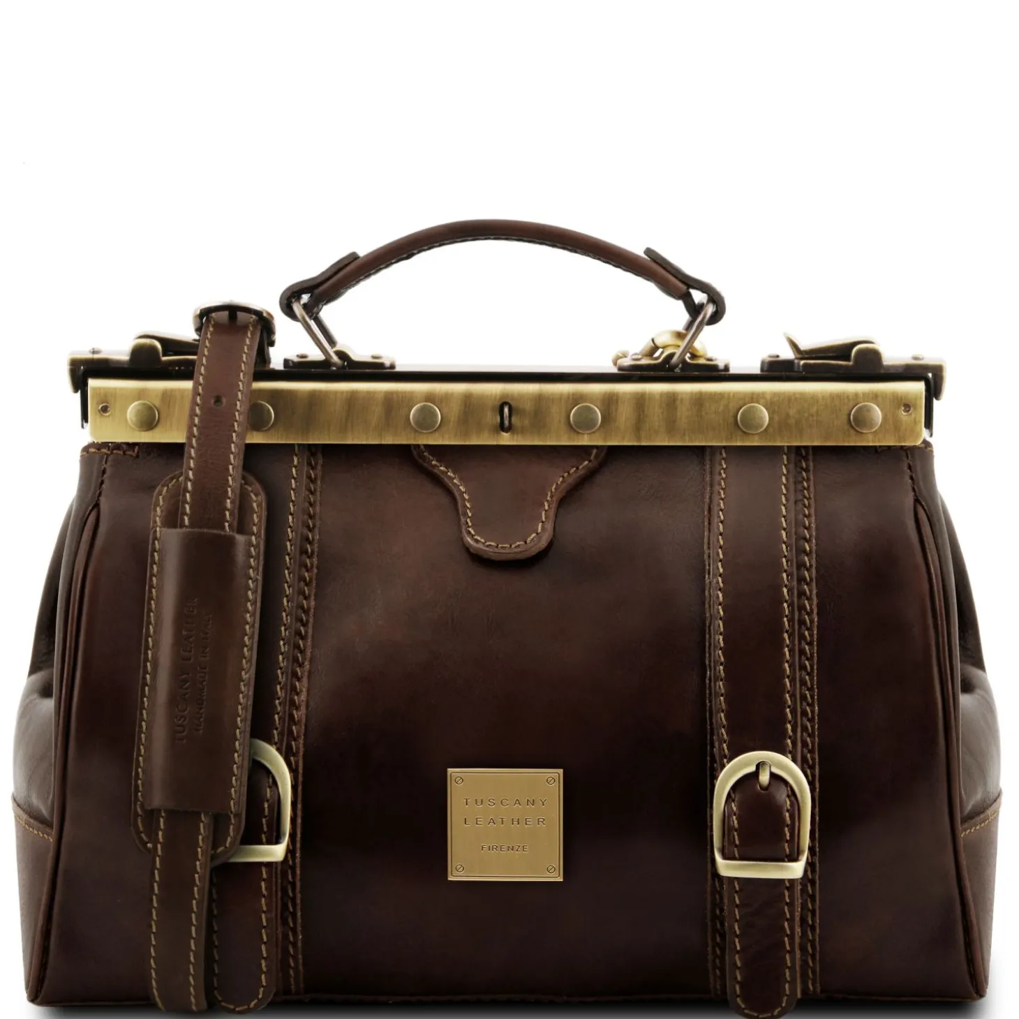 Doctor Gladstone Leather bag With Front Straps