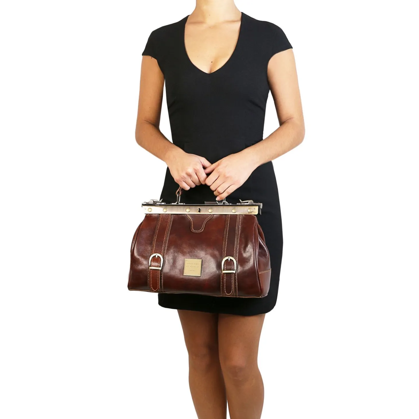 Doctor Gladstone Leather bag With Front Straps