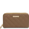 Double zip Around Soft Leather Wallet