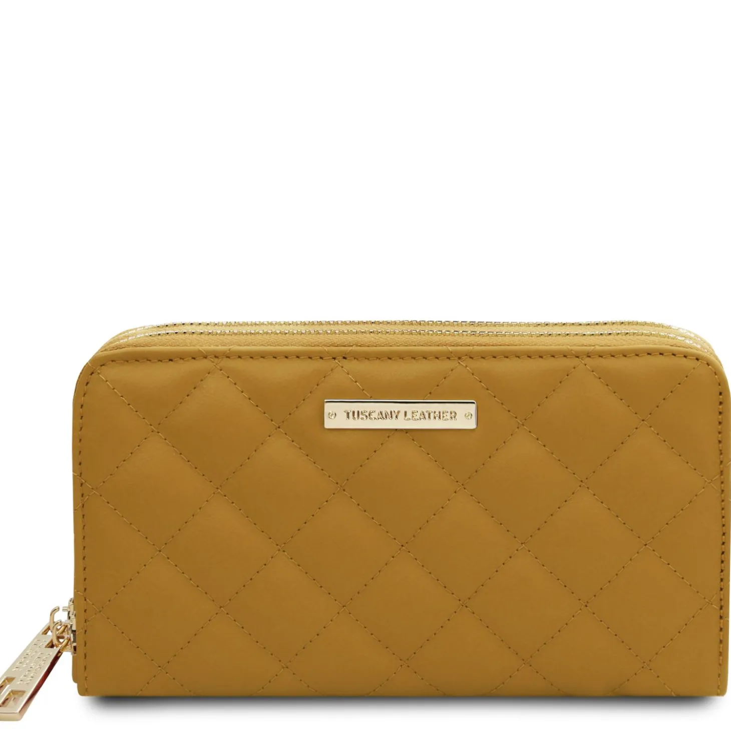 Double zip Around Soft Leather Wallet