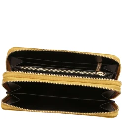 Double zip Around Soft Leather Wallet