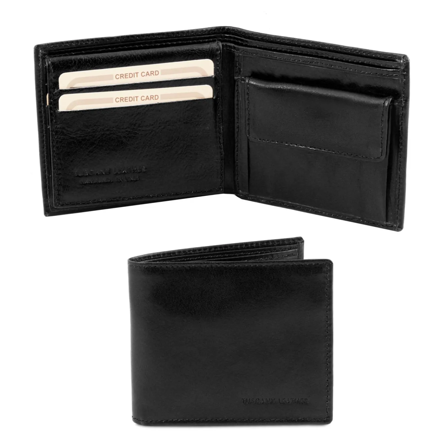 Exclusive 3 Fold Leather Wallet for men With Coin Pocket