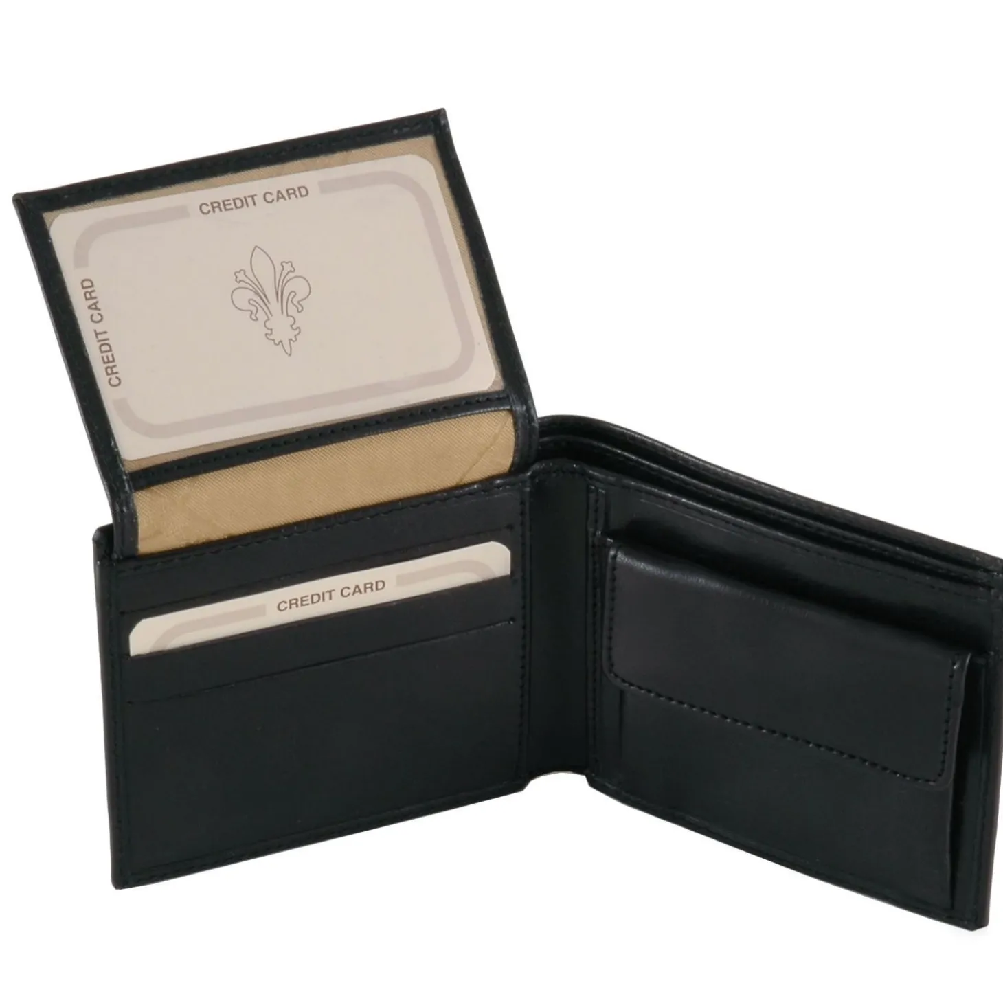 Exclusive 3 Fold Leather Wallet for men With Coin Pocket