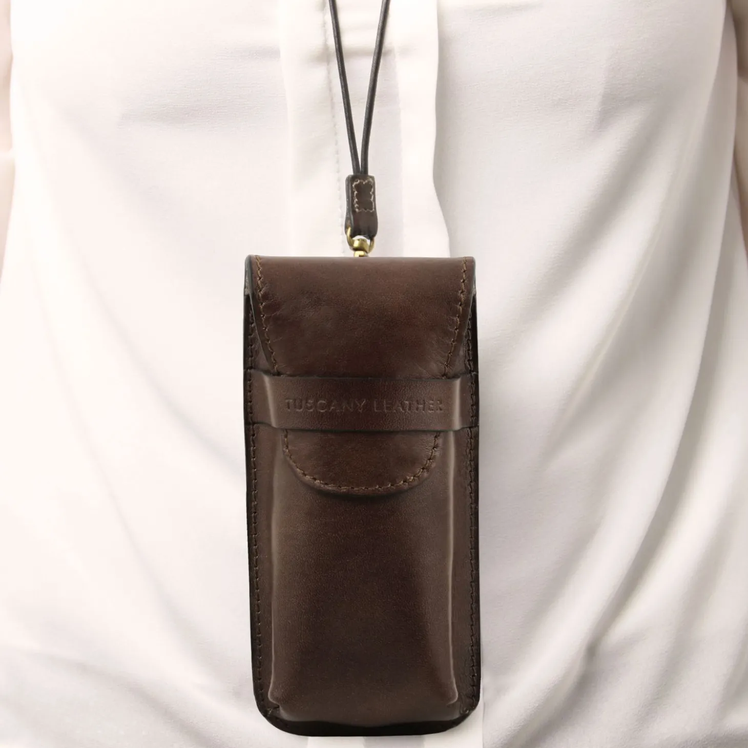 Exclusive Leather Eyeglasses/Smartphone Holder Large Size