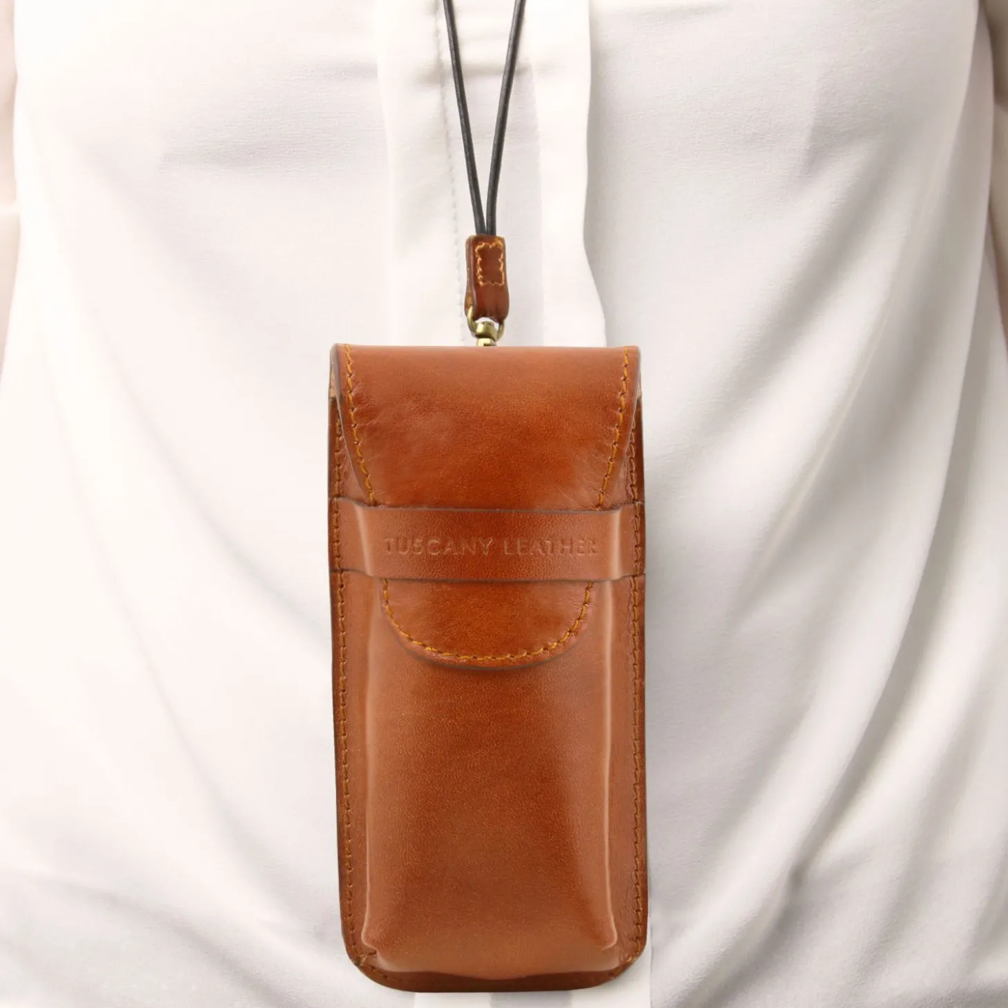 Exclusive Leather Eyeglasses/Smartphone Holder Large Size