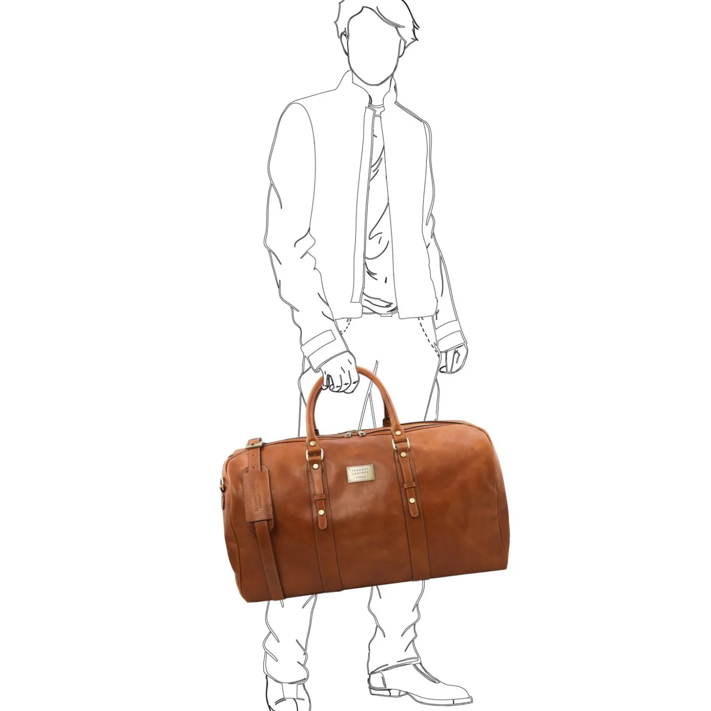Exclusive Leather Weekender Travel Bag