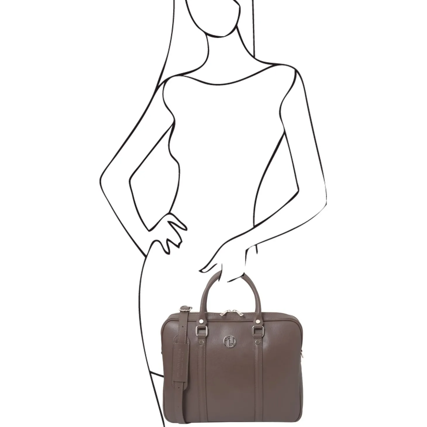 Exclusive Saffiano Leather Laptop Case