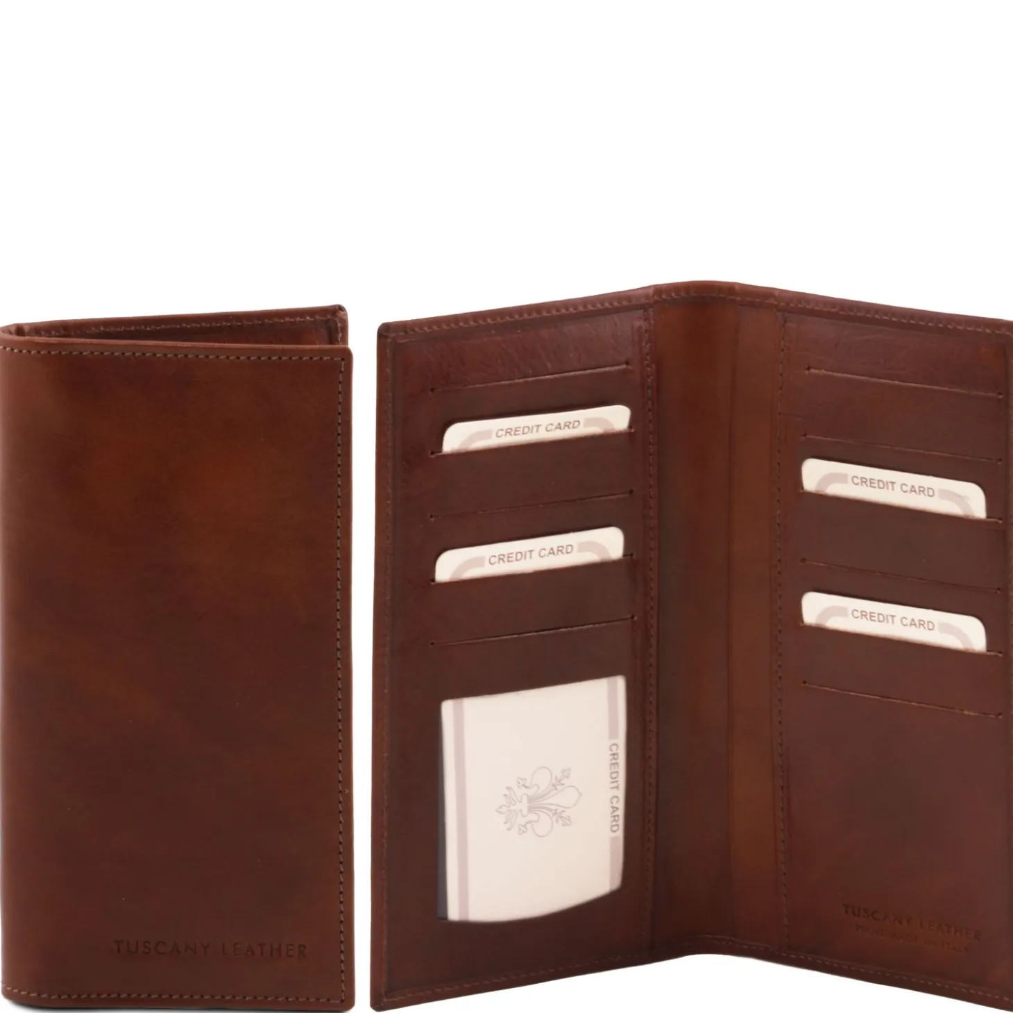Exclusive Vertical 2 Fold Leather Wallet