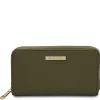 Exclusive zip Around Leather Wallet