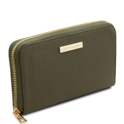 Exclusive zip Around Leather Wallet