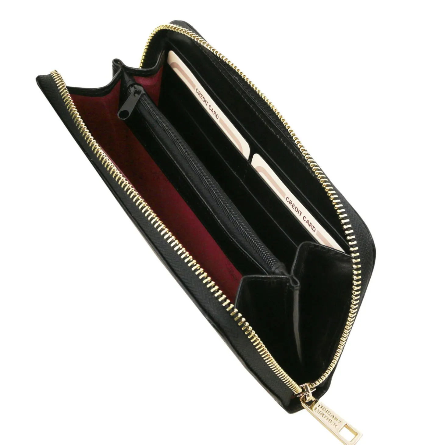Exclusive zip Around Leather Wallet