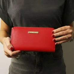 Exclusive zip Around Leather Wallet