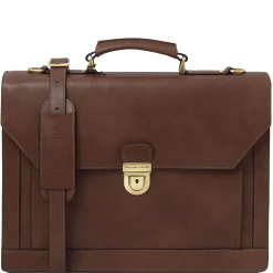 Leather Briefcase 3 Compartments