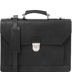 Leather Briefcase 3 Compartments