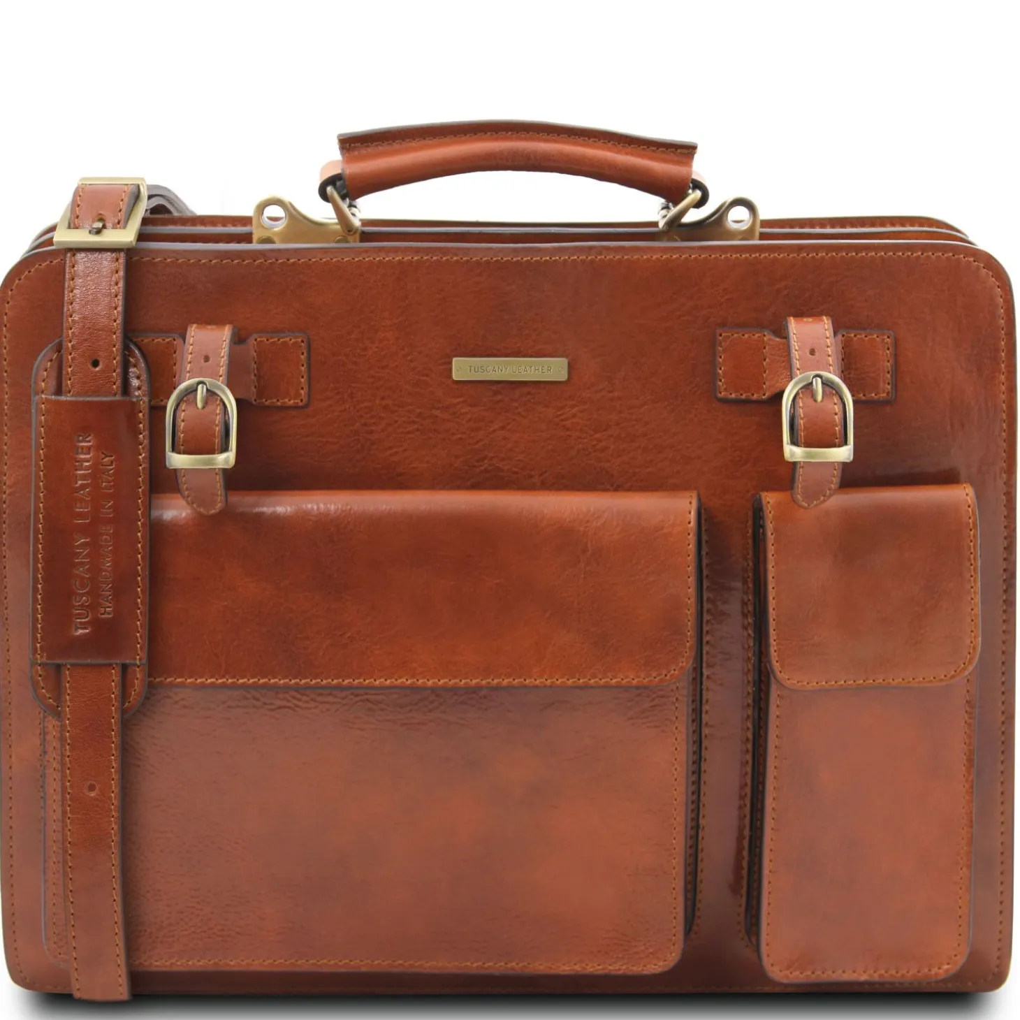 Leather Briefcase 2 Compartments