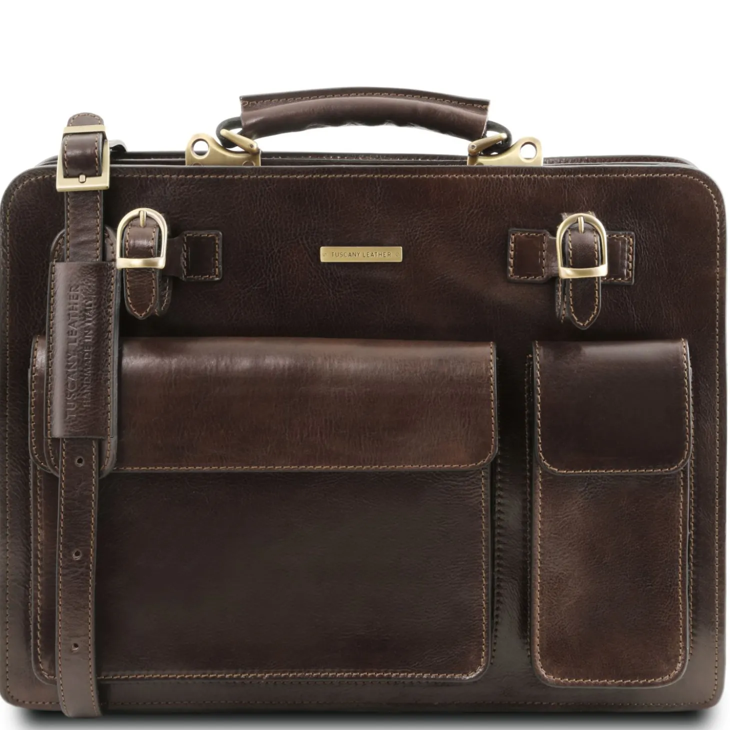 Leather Briefcase 2 Compartments