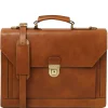 Leather Briefcase 3 Compartments