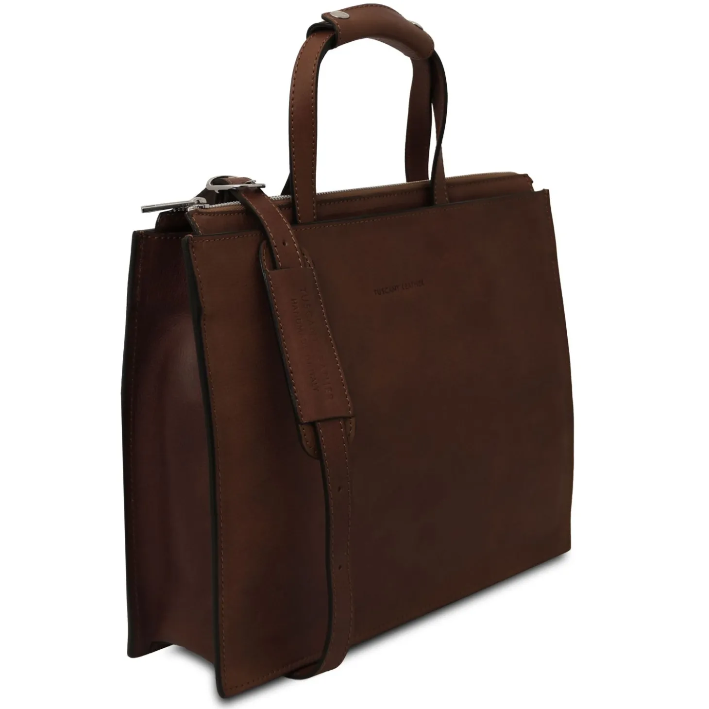 Leather Briefcase 3 Compartments for Women