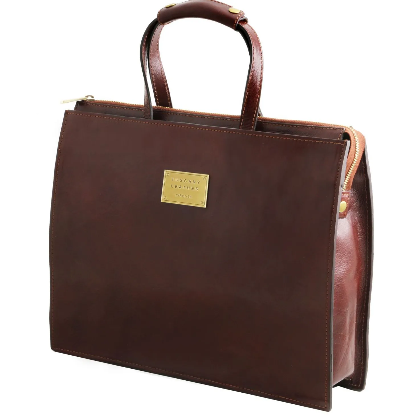 Leather Briefcase 3 Compartments for Women