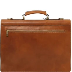 Leather Briefcase 3 Compartments