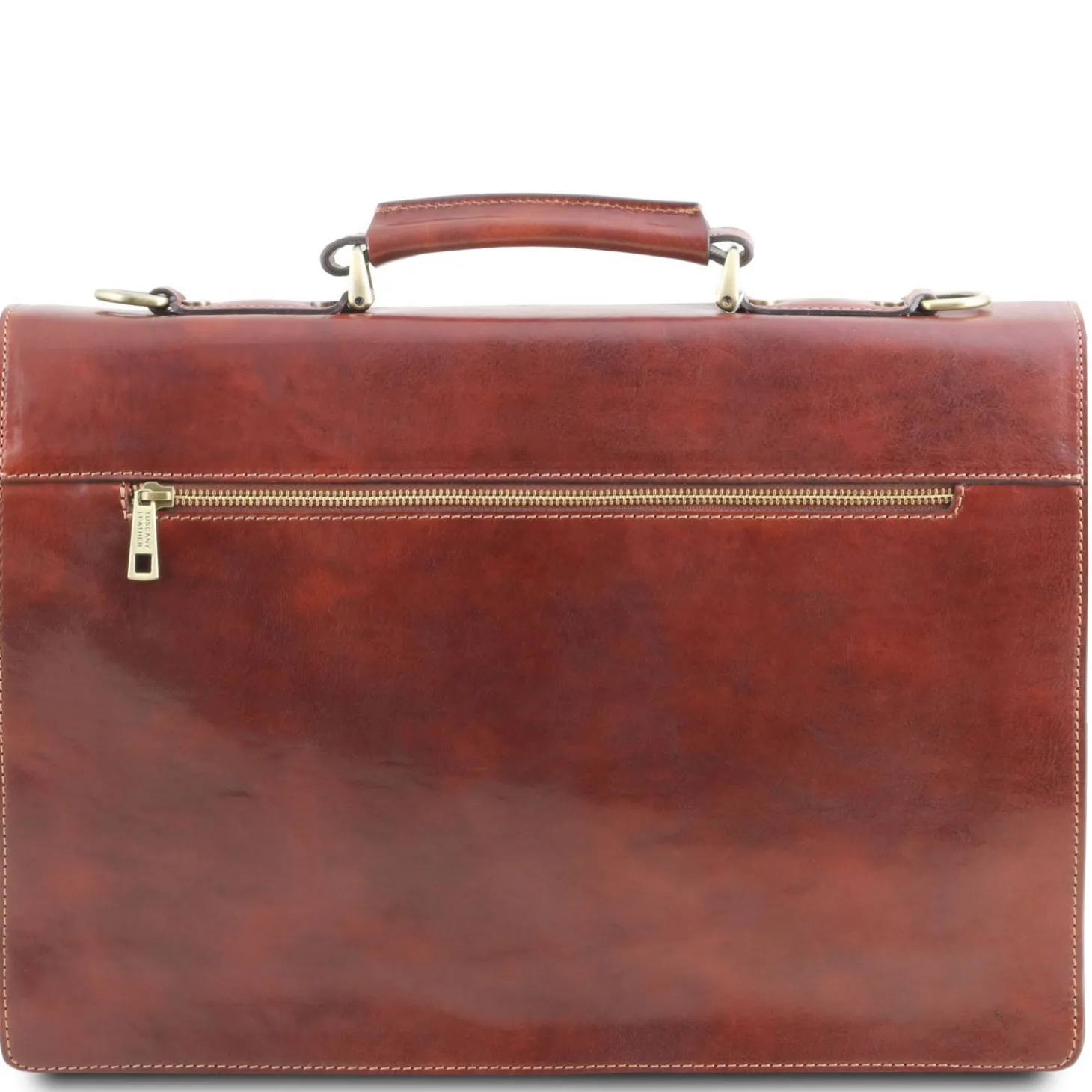 Leather Briefcase 3 Compartments