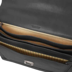 Leather Briefcase 3 Compartments