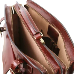 Leather Briefcase 2 Compartments
