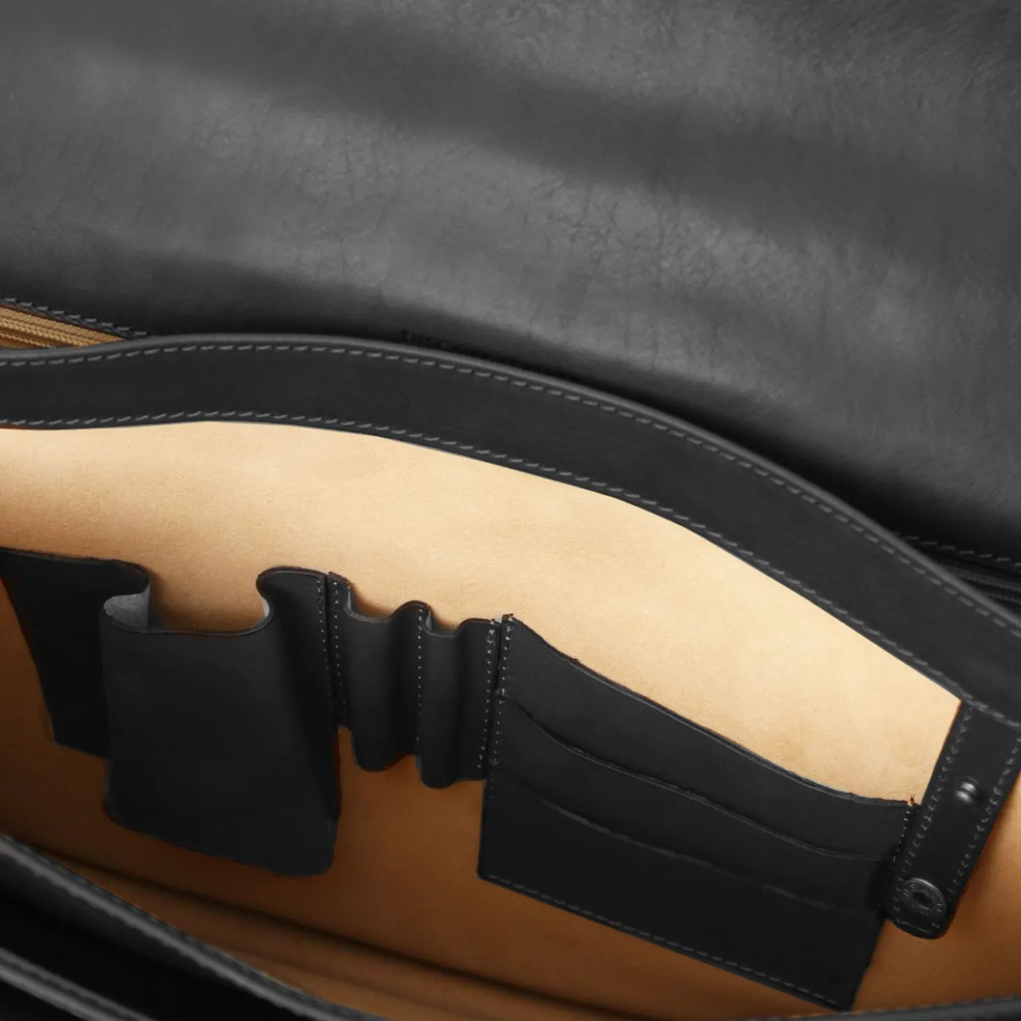 Leather Briefcase 3 Compartments