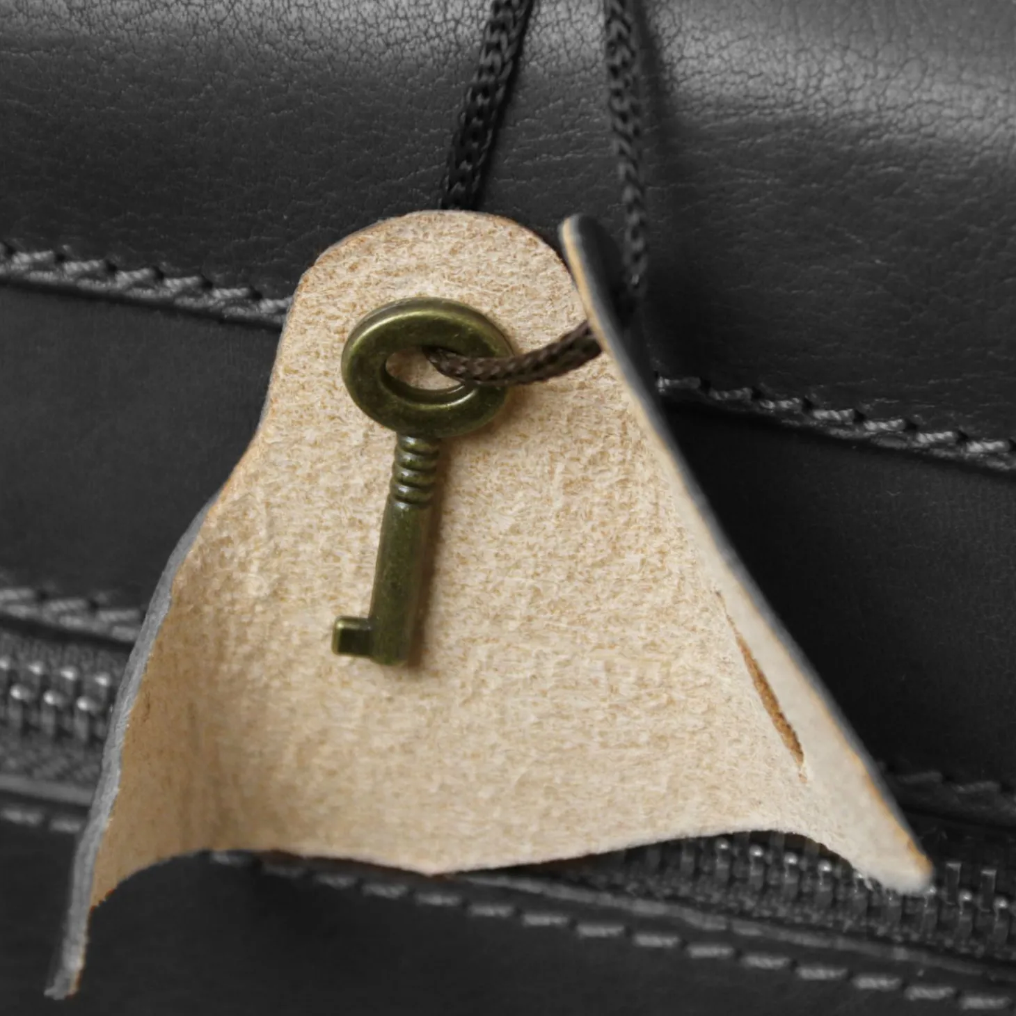 Leather Briefcase 3 Compartments
