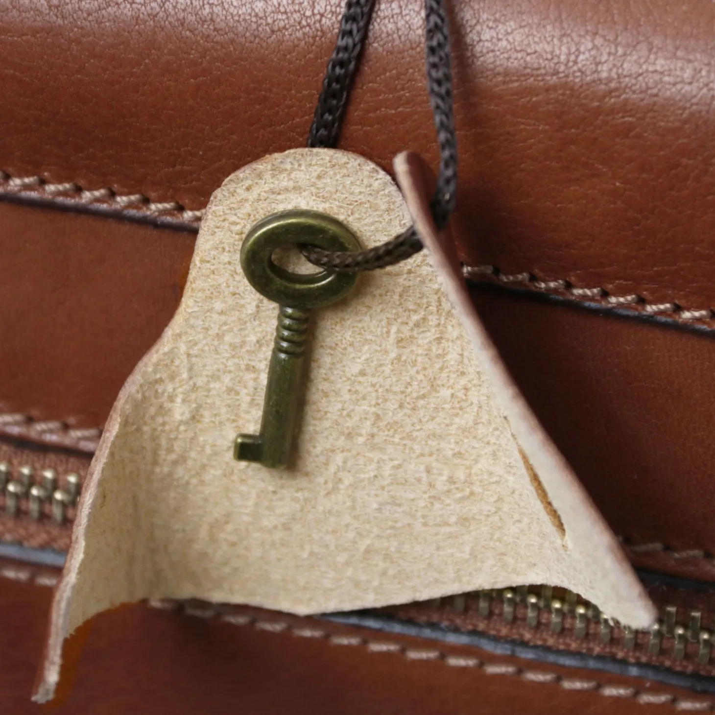 Leather Briefcase 3 Compartments