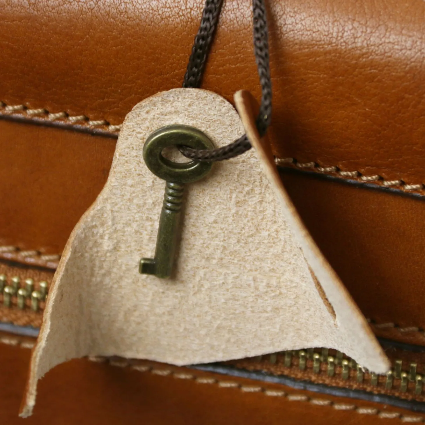 Leather Briefcase 3 Compartments