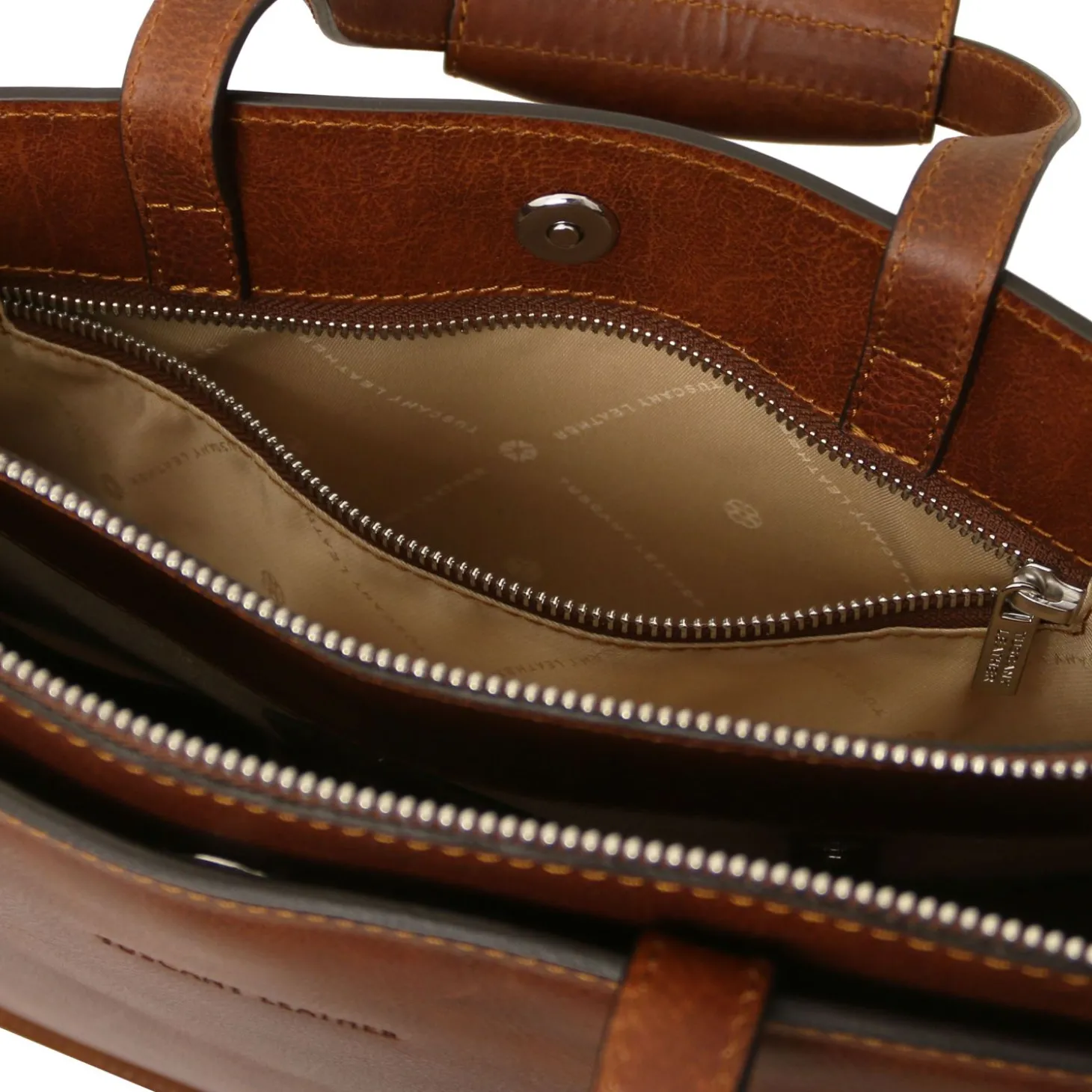 Leather Briefcase 3 Compartments for Women