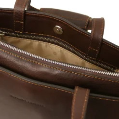 Leather Briefcase 3 Compartments for Women