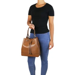 Leather Bucket bag