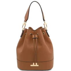 Leather Bucket bag and Exclusive zip Around Leather Wallet