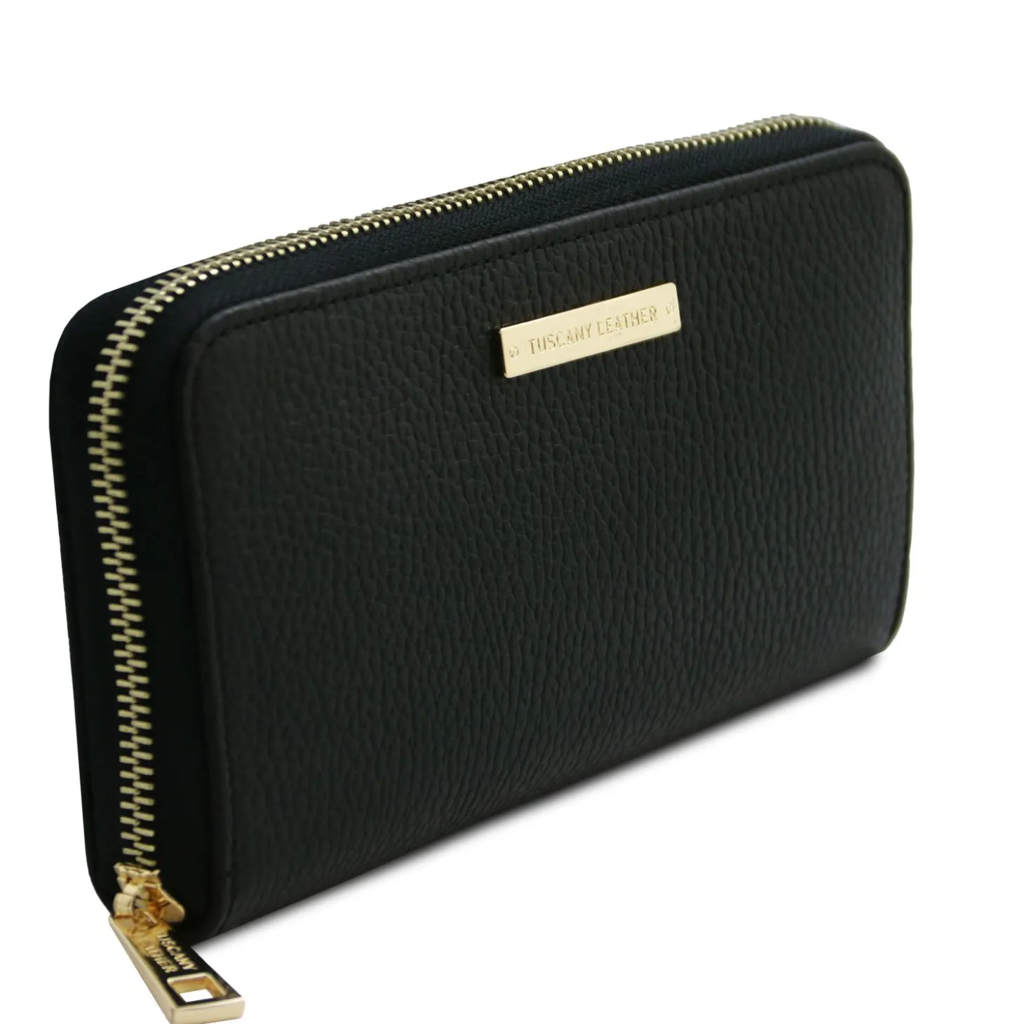 Leather Bucket bag and Exclusive zip Around Leather Wallet