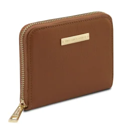 Leather Bucket bag and Exclusive zip Around Leather Wallet