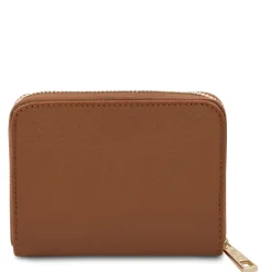 Leather Bucket bag and Exclusive zip Around Leather Wallet