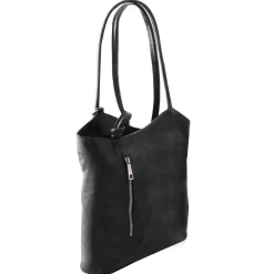 Leather Convertible Backpack Shoulderbag