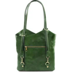 Leather Convertible Backpack Shoulderbag