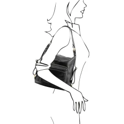 Leather Convertible Backpack Shoulderbag